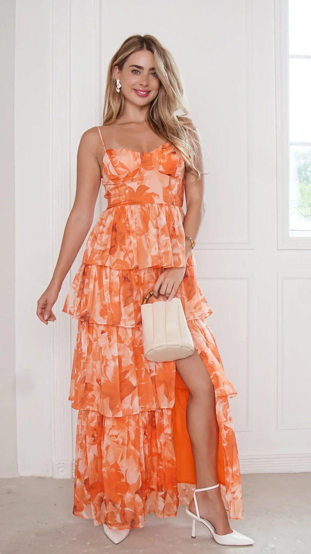 Robe longue étagée Luz