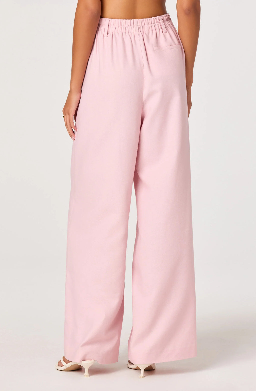 Pantalon large taille haute en lin Neha