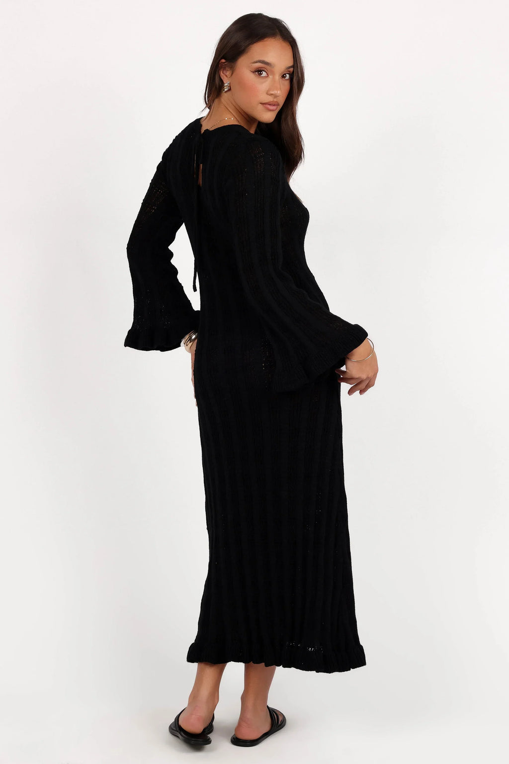 Robe longue Colter à manches longues - Noir