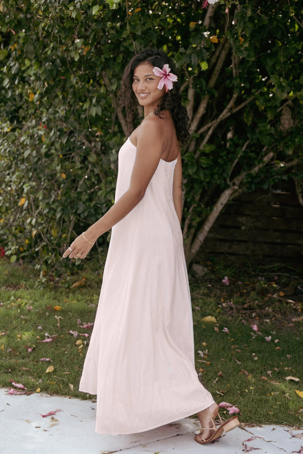 Robe midi sans bretelles Bethany - Rosewater