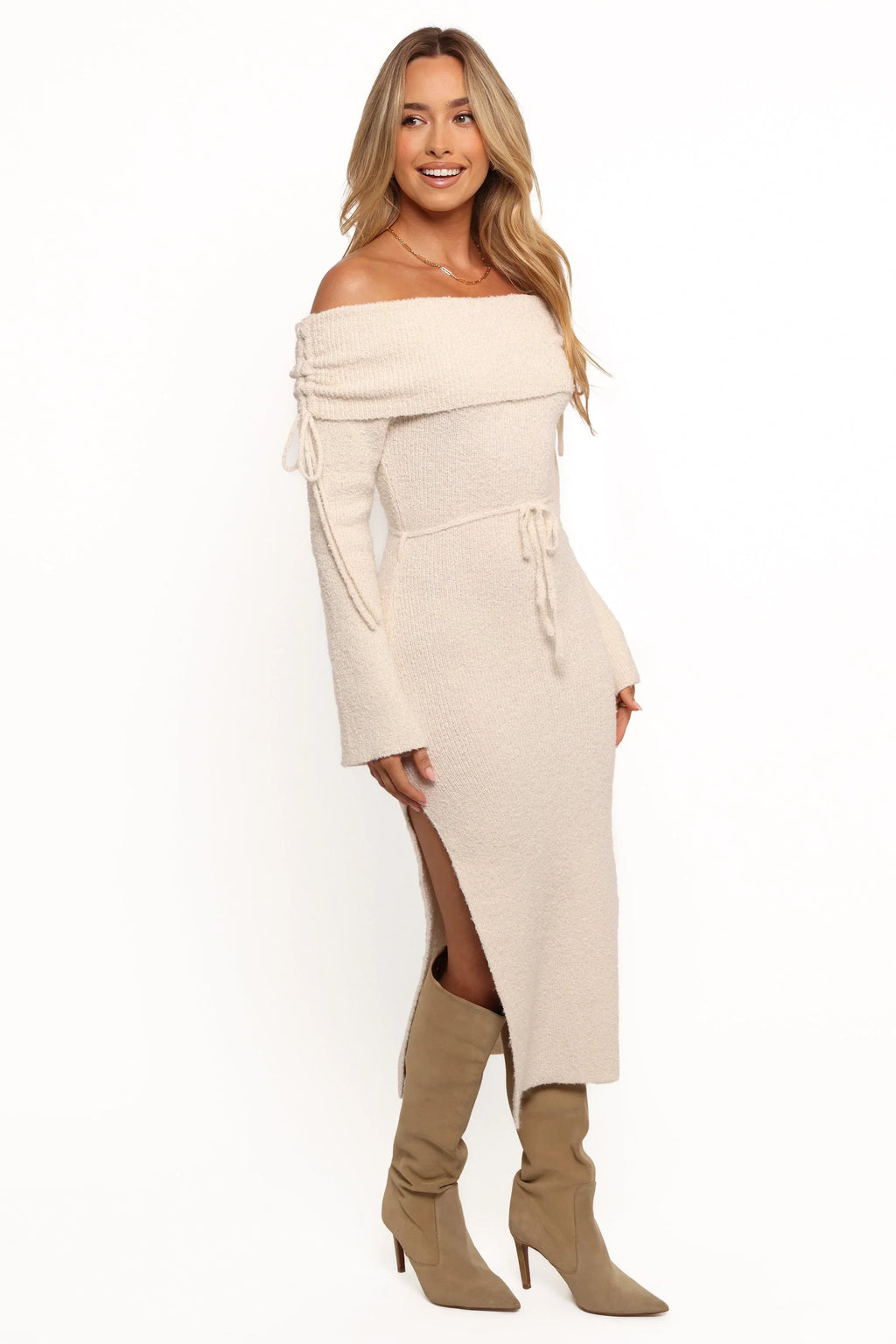 Robe midi Annabelle - Blanc
