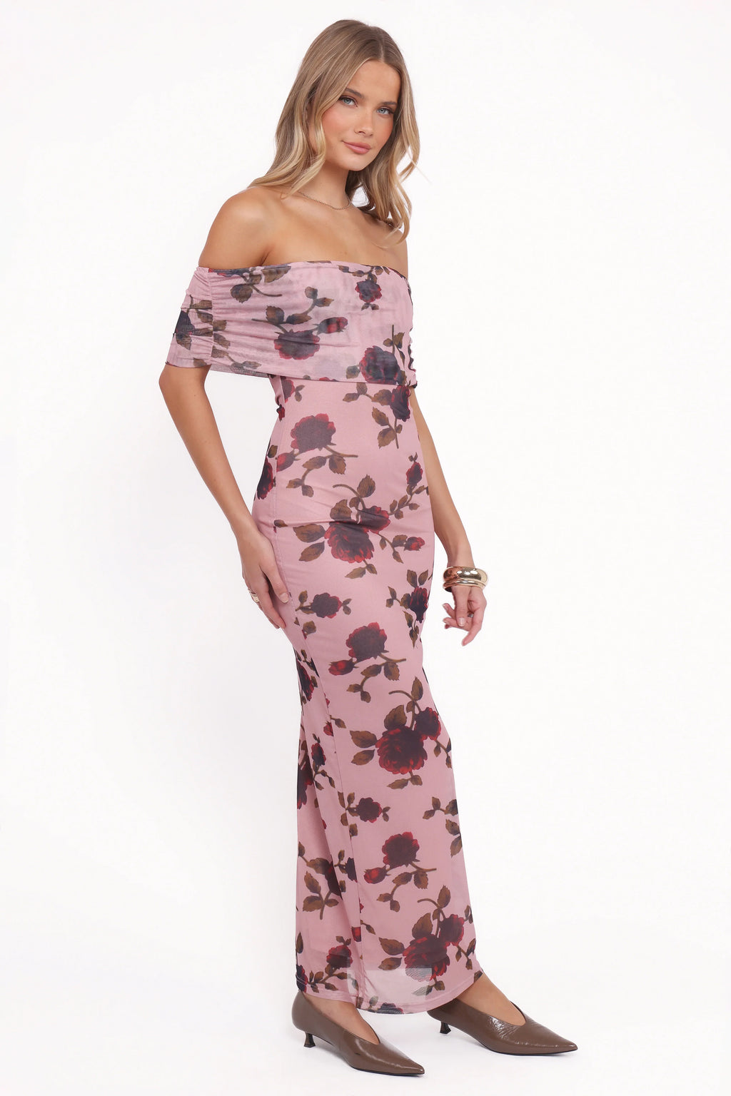 Robe longue Indya - Rose fleuri