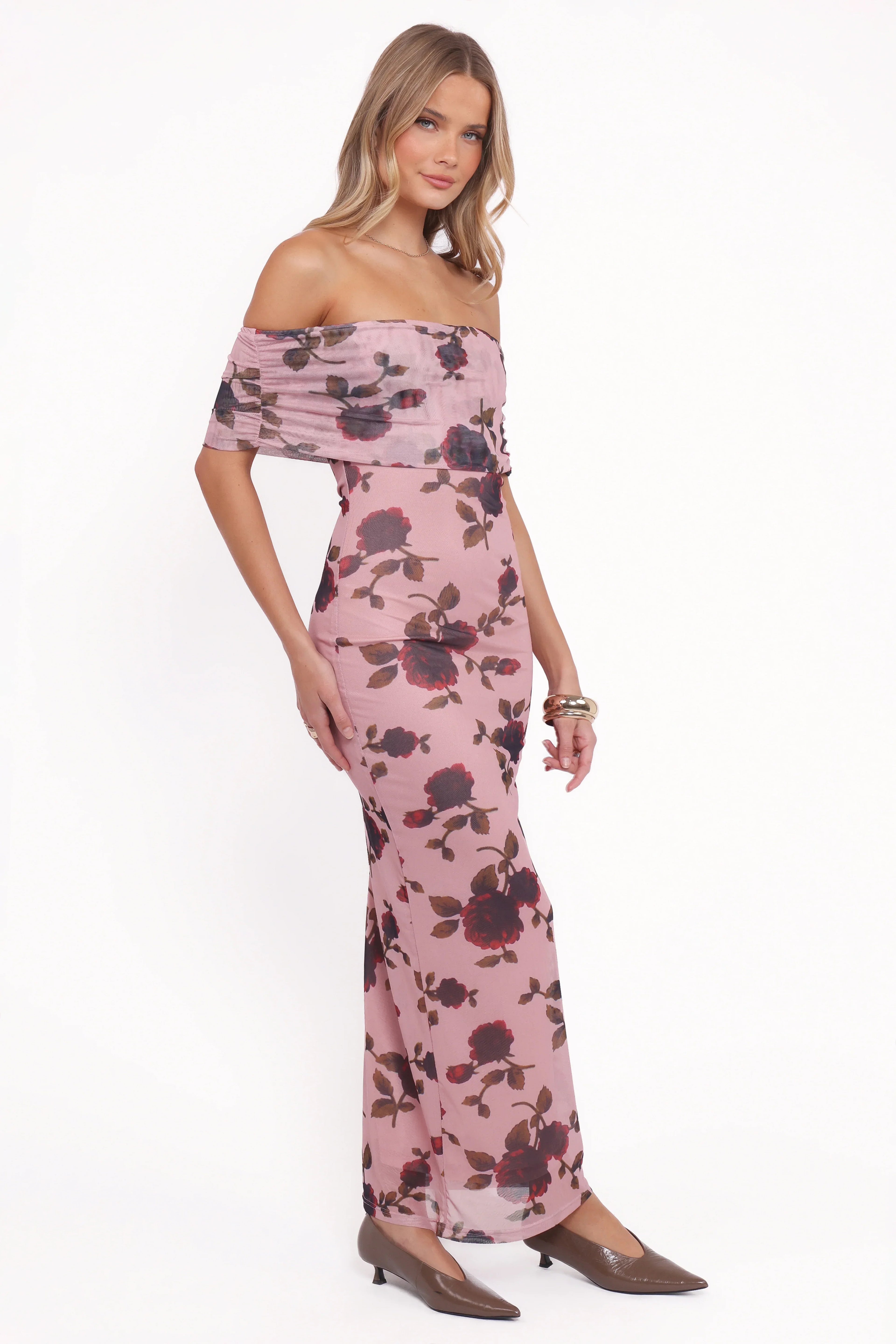 Robe longue Indya - Rose fleuri