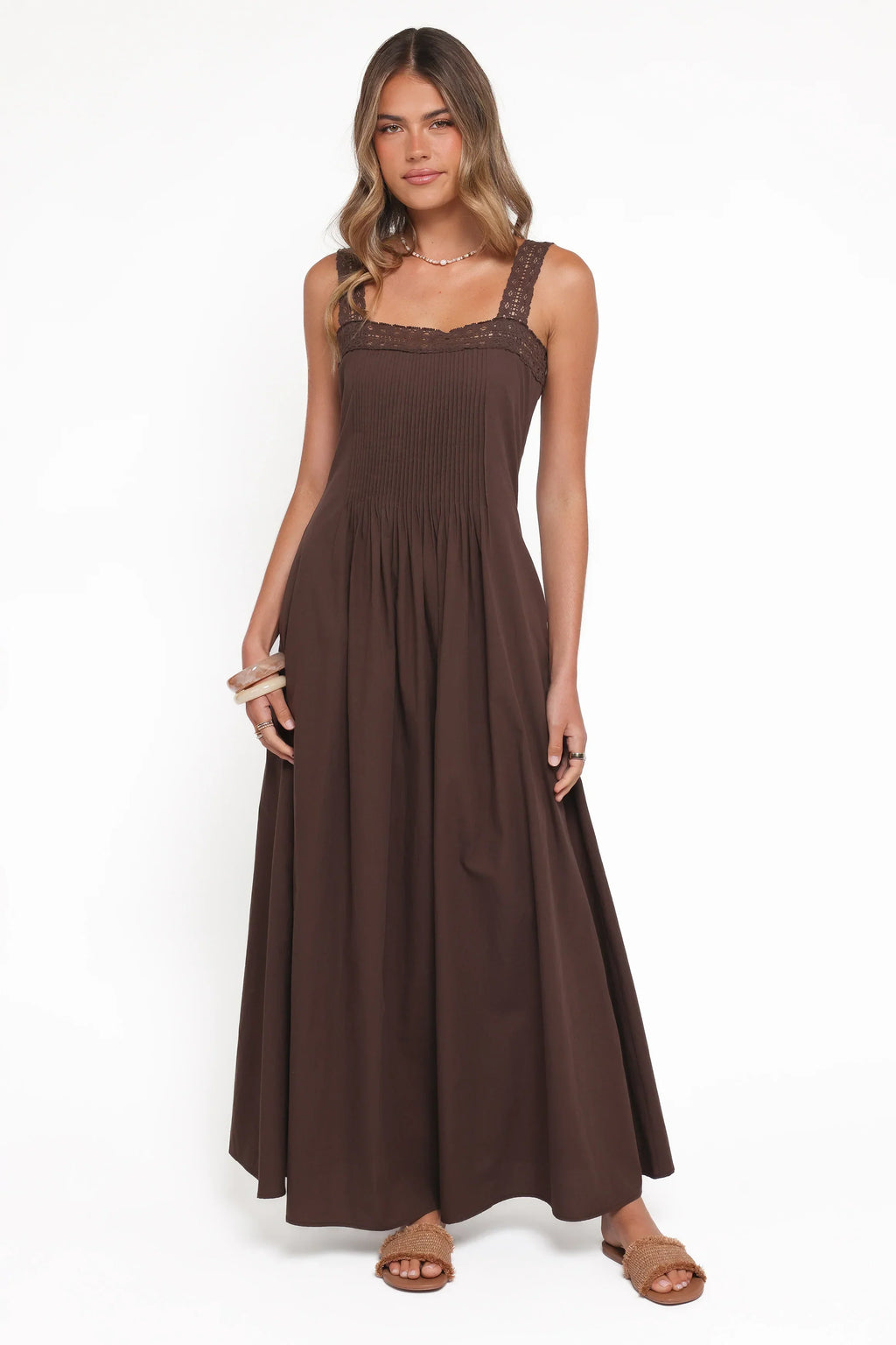 Alandra Maxi Dress - Brown