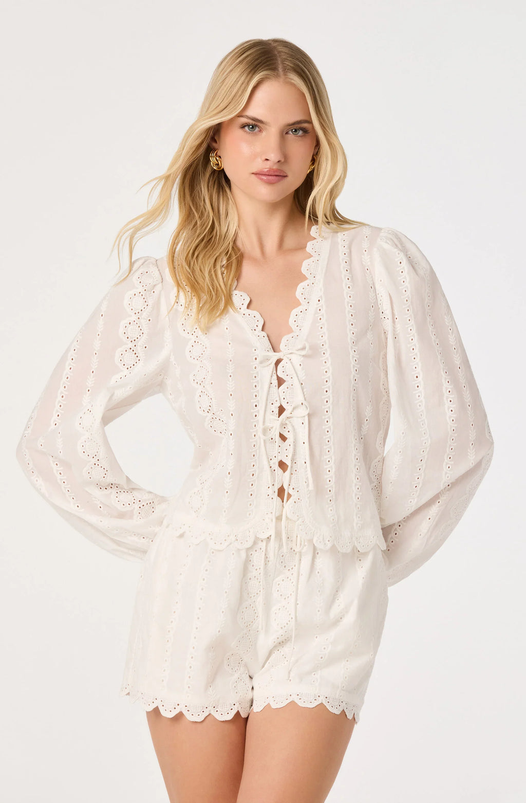 Leah Eyelet Embroidered Shorts