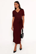 Robe midi Asha - Bordeaux