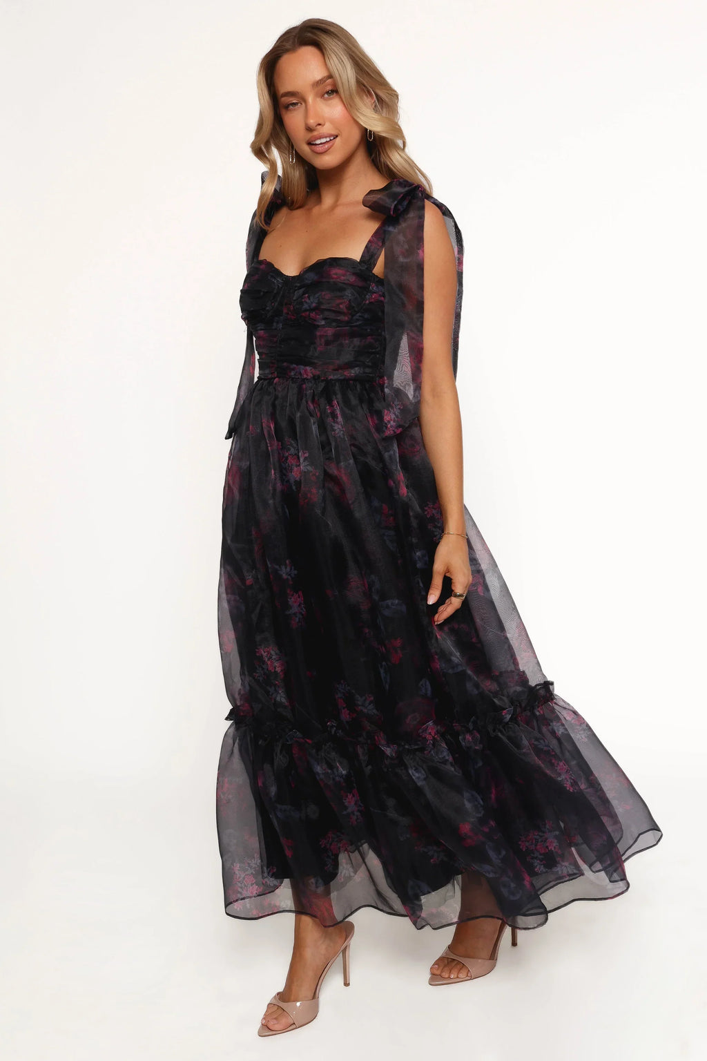 Robe midi Floret – Imprimé floral foncé