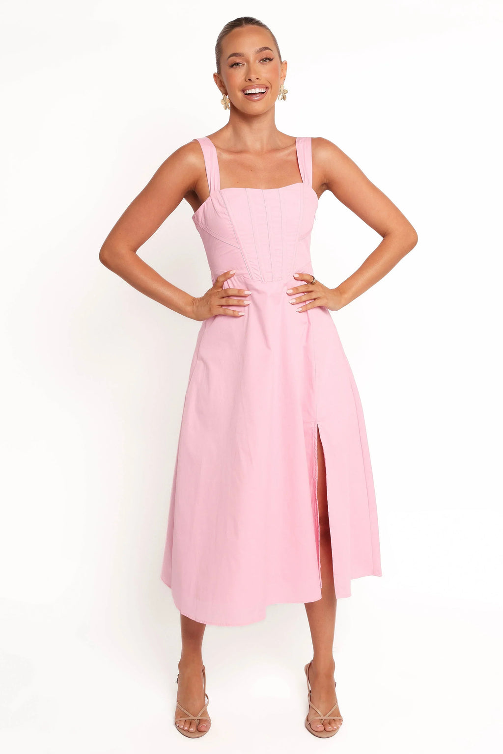 Robe midi Cosima - Rose