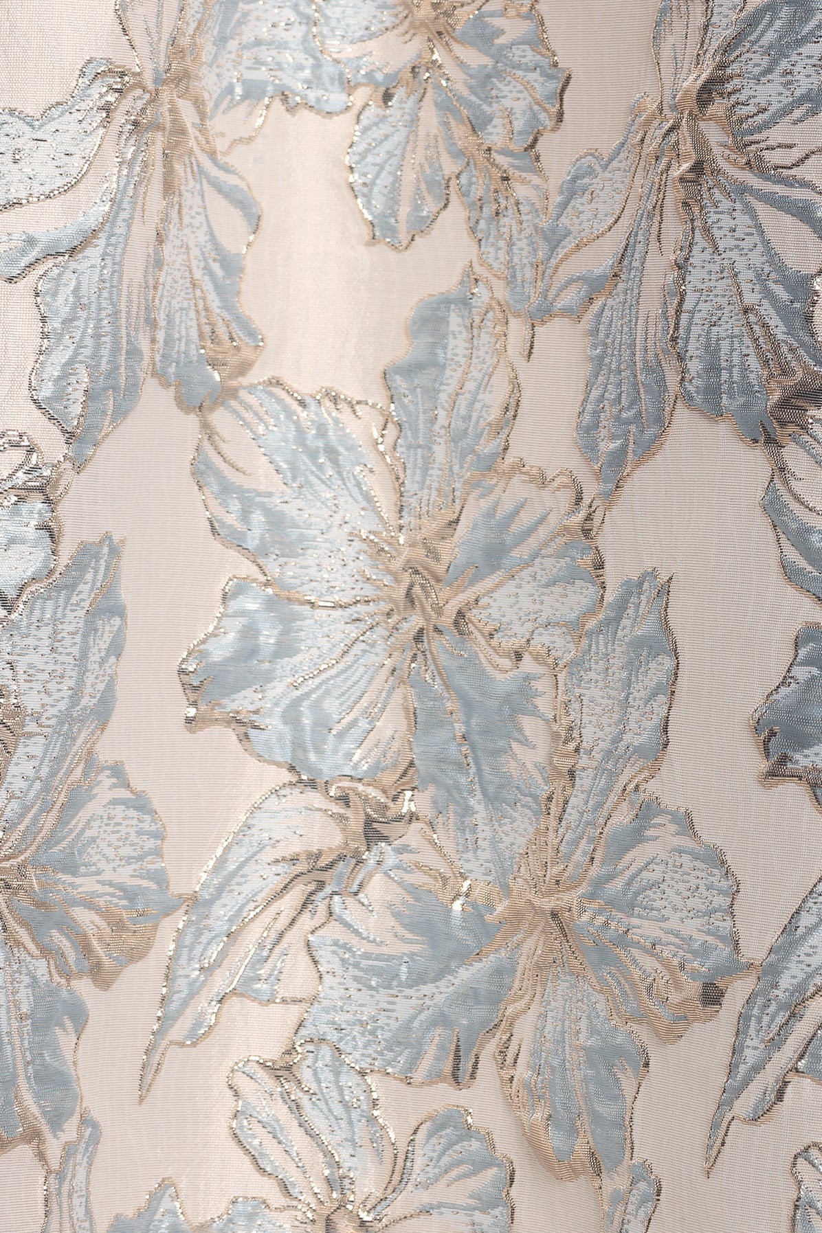 Robe longue Yasmine - Imprimé floral bleu ciel