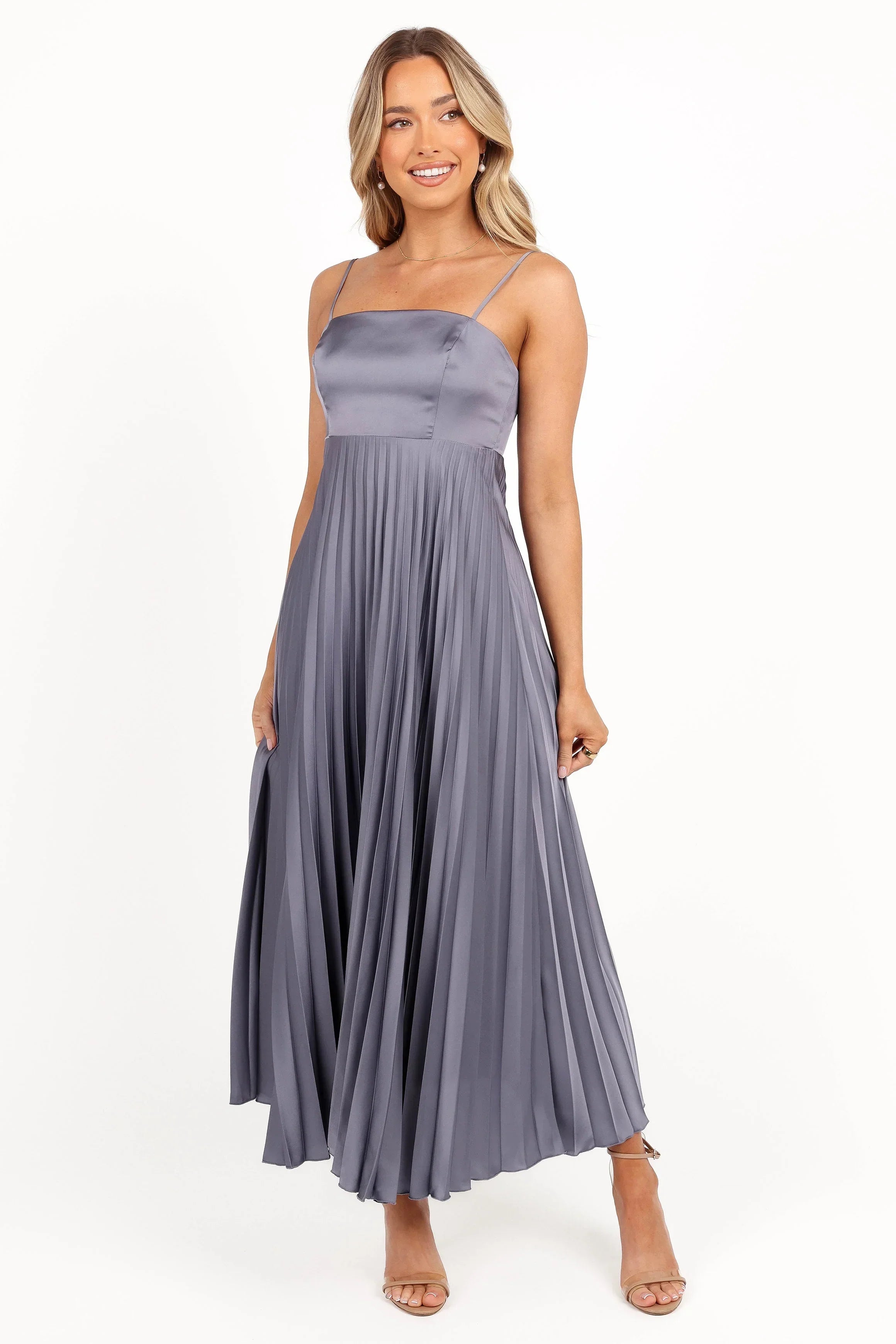 Robe longue Keegan - Gris acier