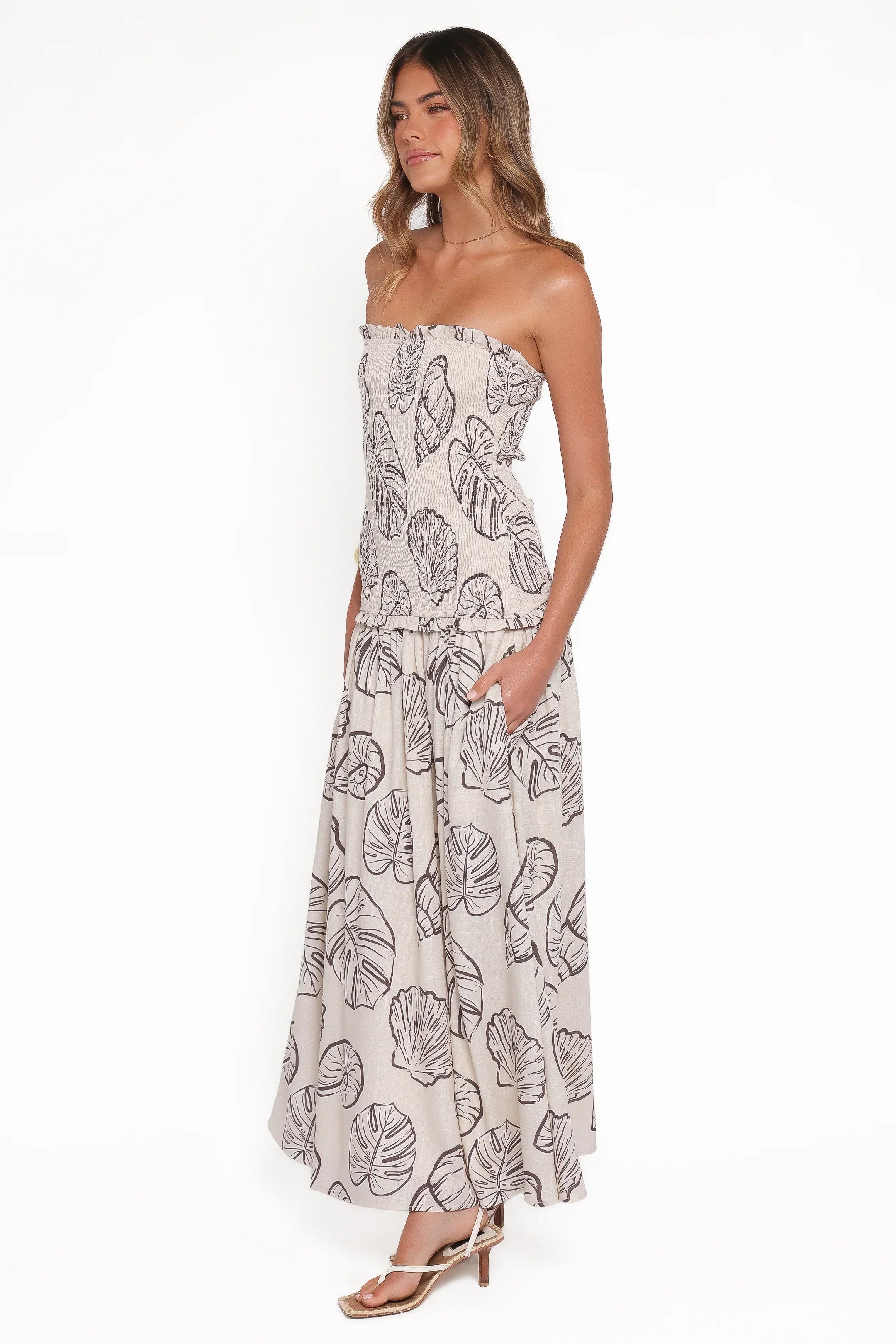 Robe longue Parkway – Coquillages Crème