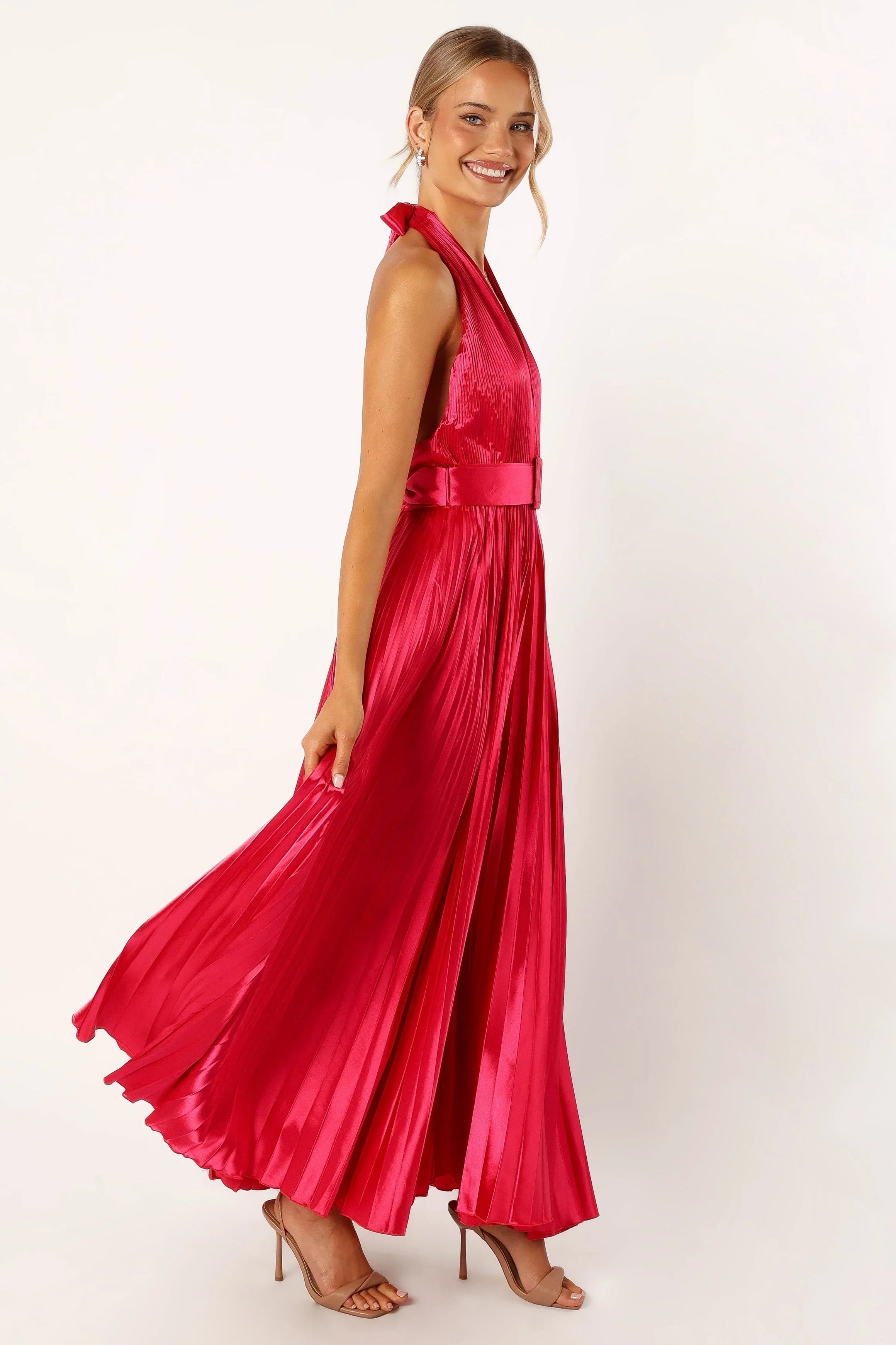Robe longue dos nu Greta - Magenta