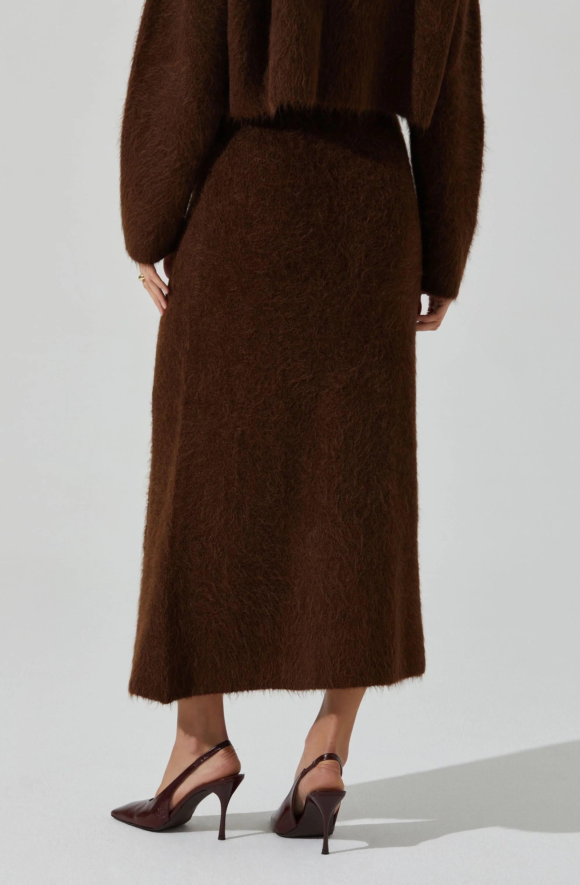 Sinisa Brushed Wool Midi Skirt
