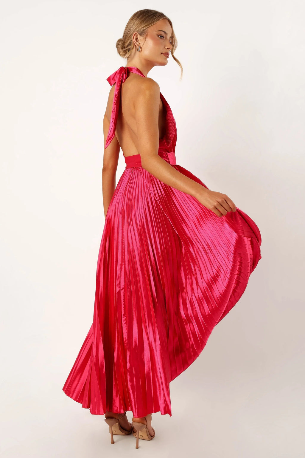 Robe longue dos nu Greta - Magenta