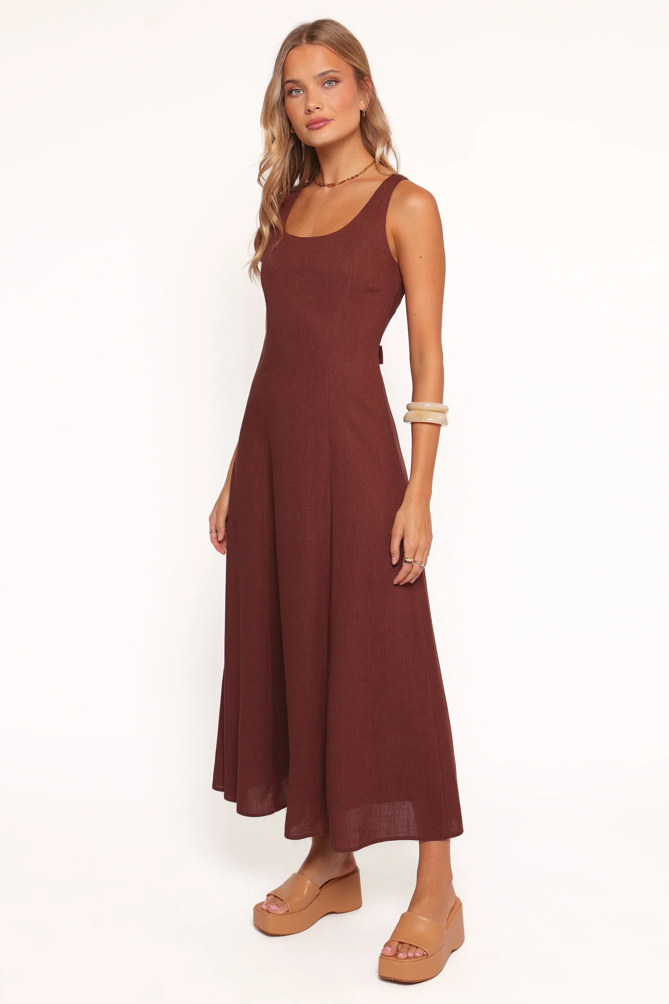Robe longue Tatum - Chocolat
