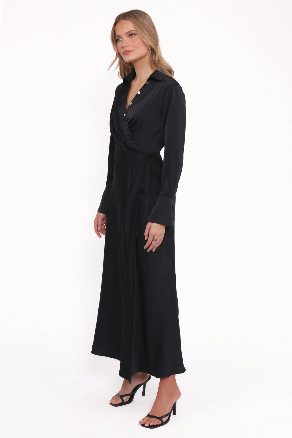 Robe longue manches longues Verna - Noir