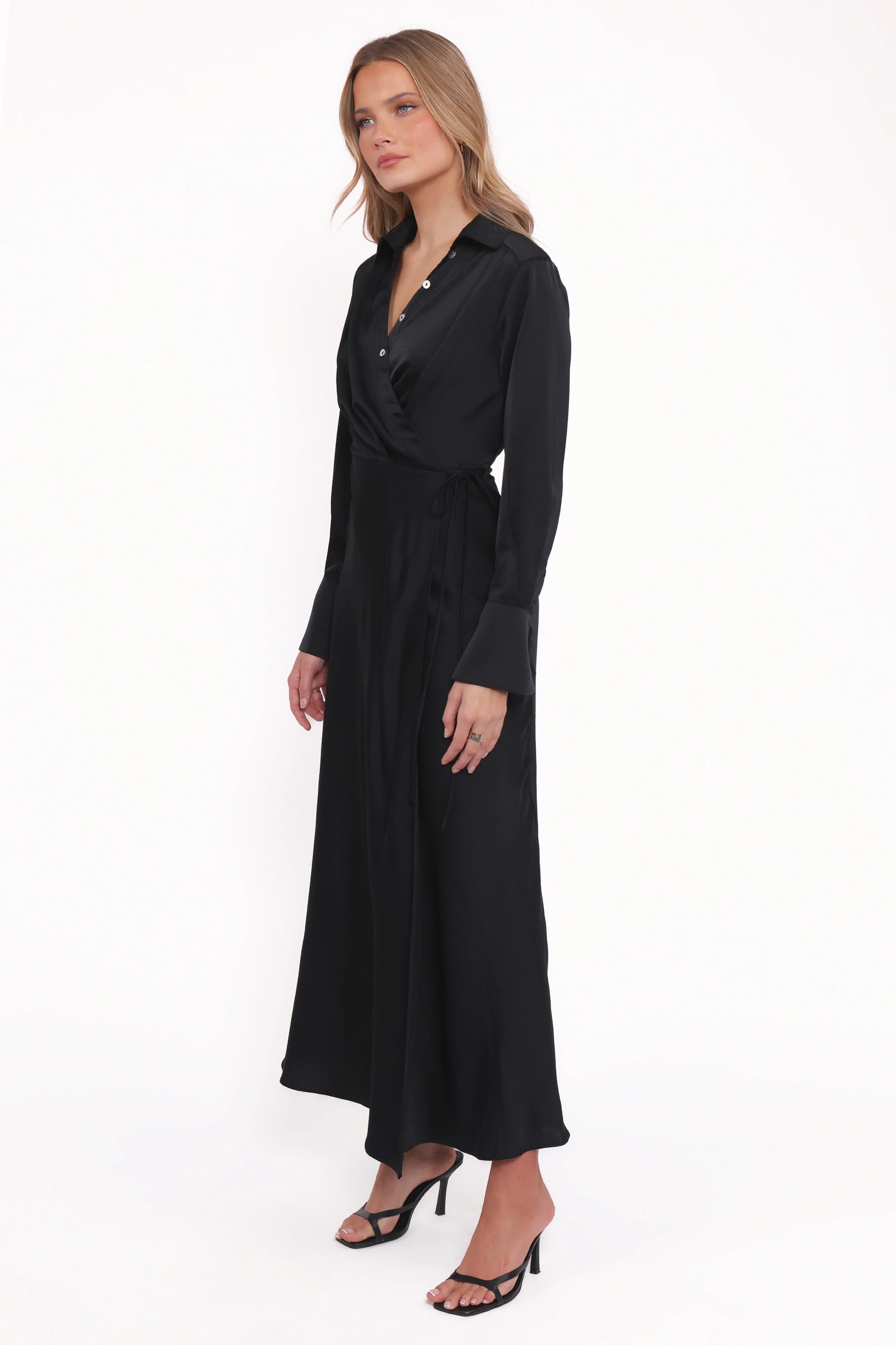 Robe longue manches longues Verna - Noir