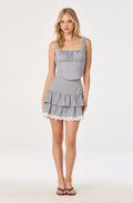 Penny Gingham Ruffle Mini Skirt