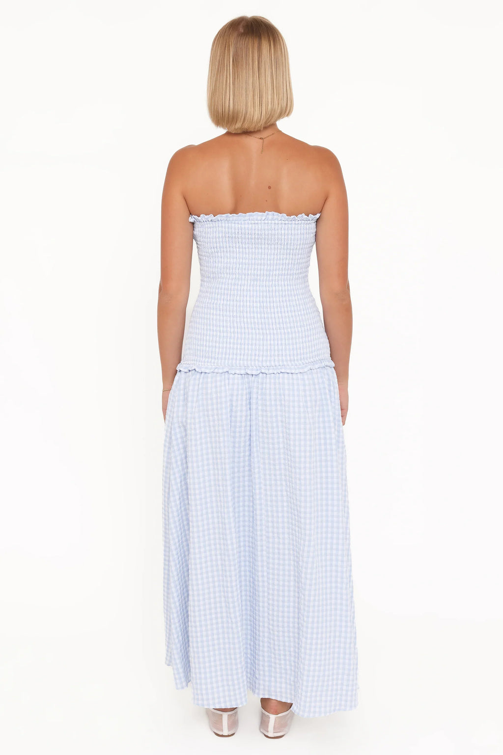 Parkway Maxi Dress - Blue Gingham