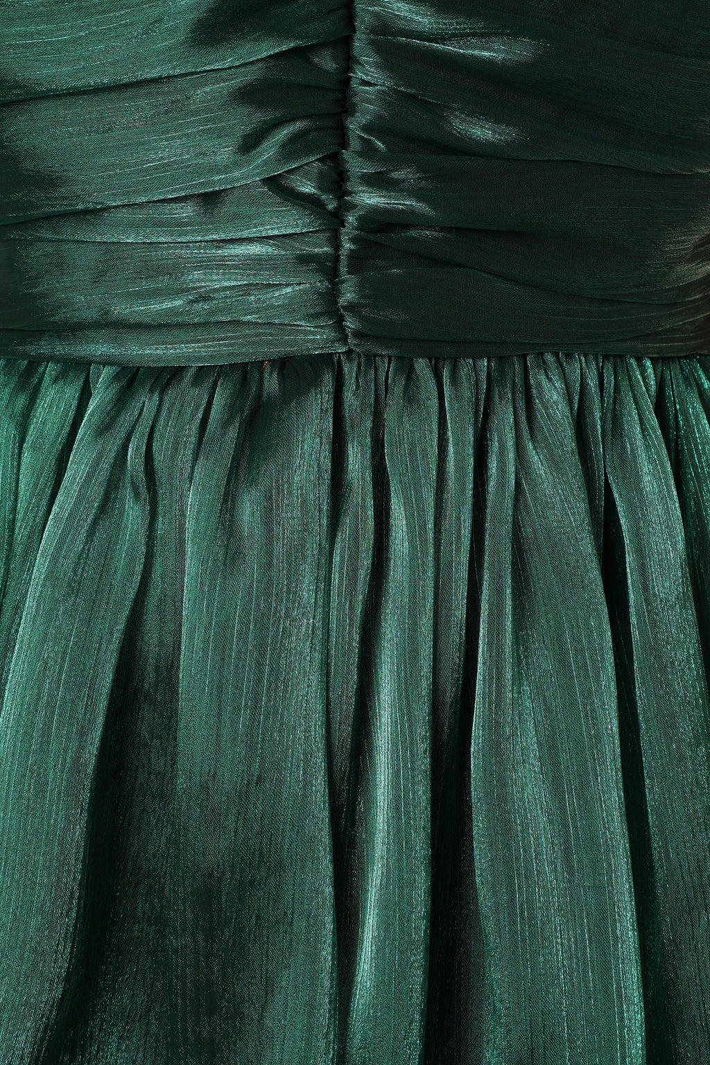 Robe longue étagée Jace - Émeraude chatoyante