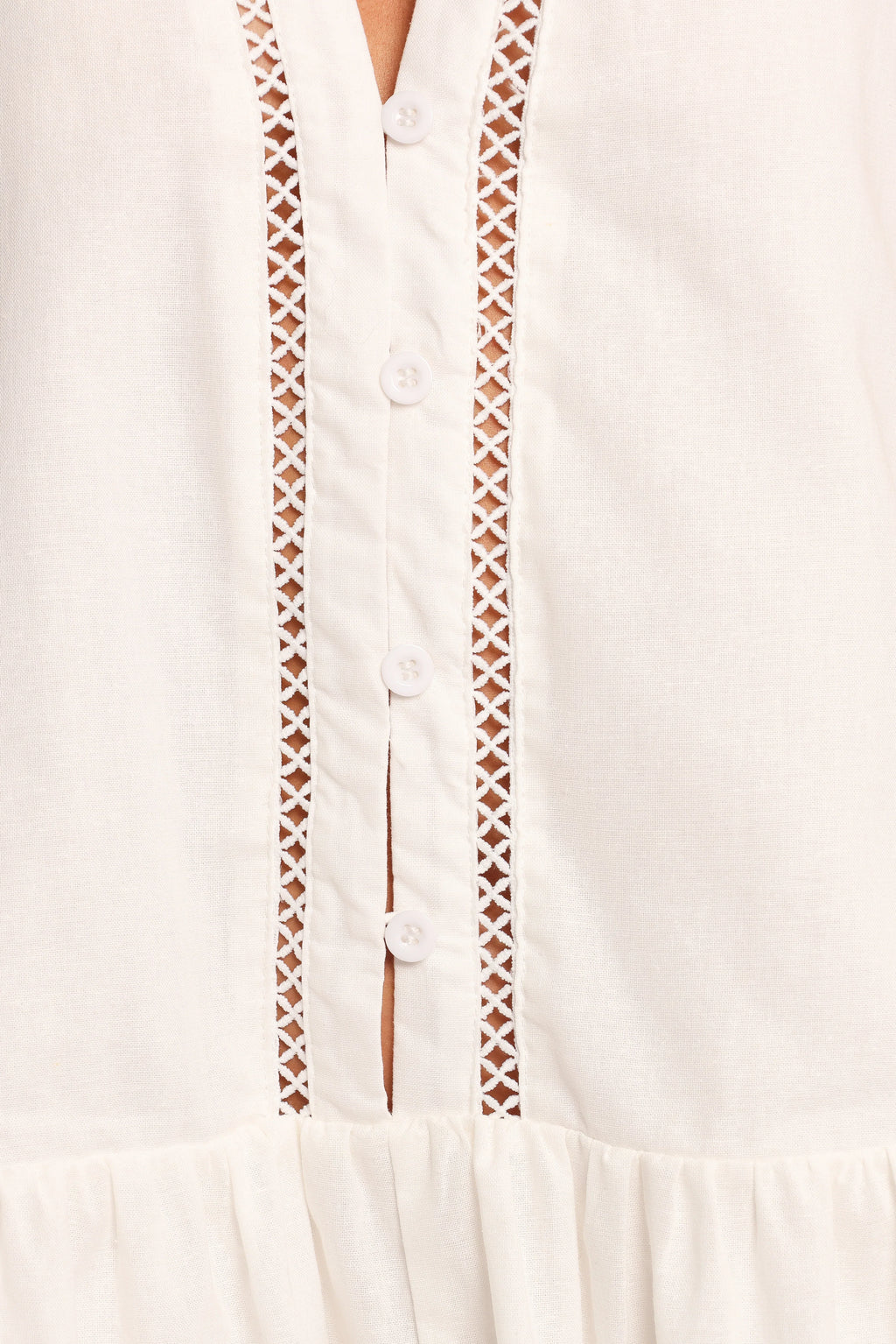 Hart Long Sleeve Mini Dress - White
