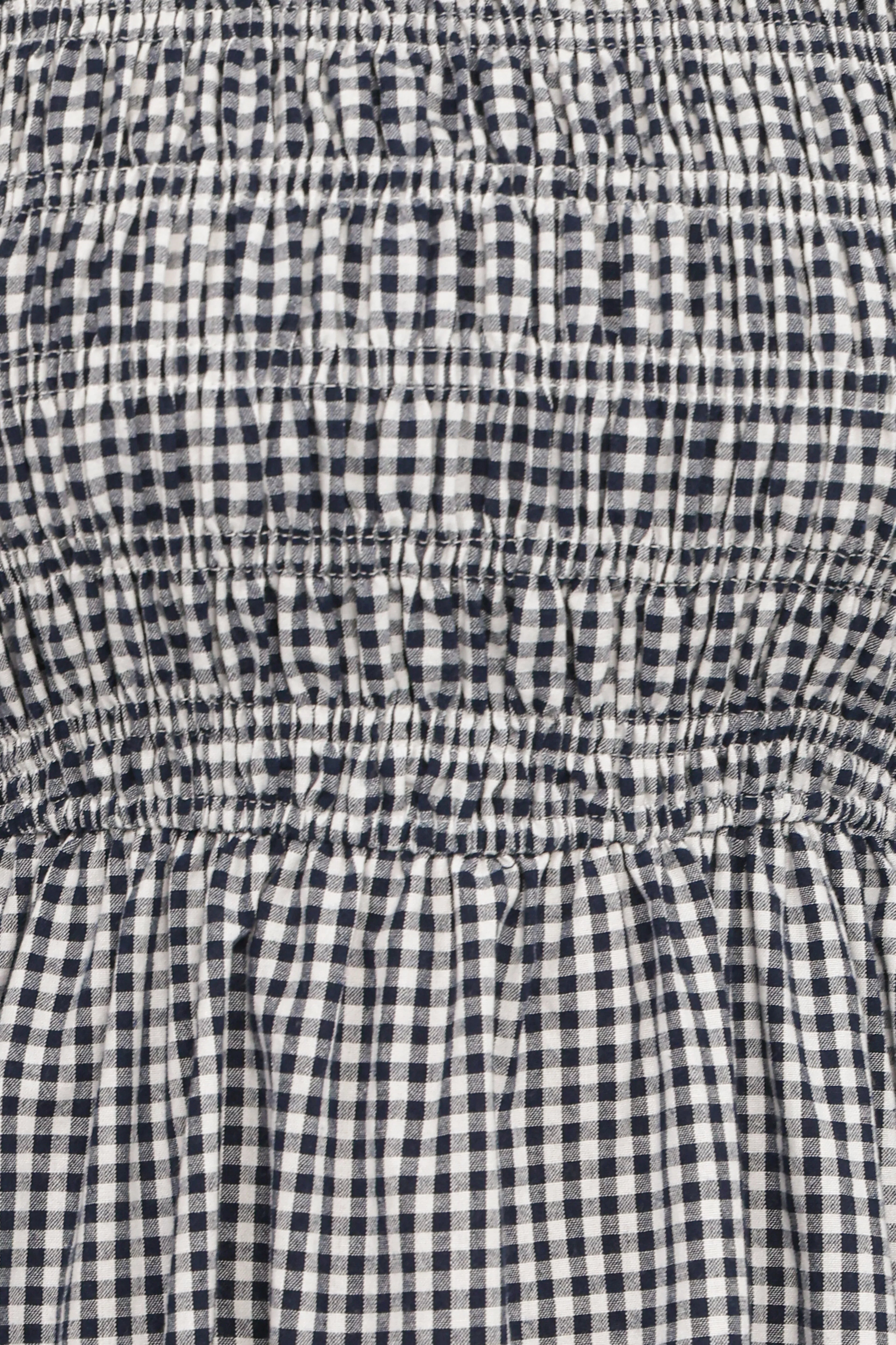 Jessen Long Sleeve Mini Dress - Navy Gingham