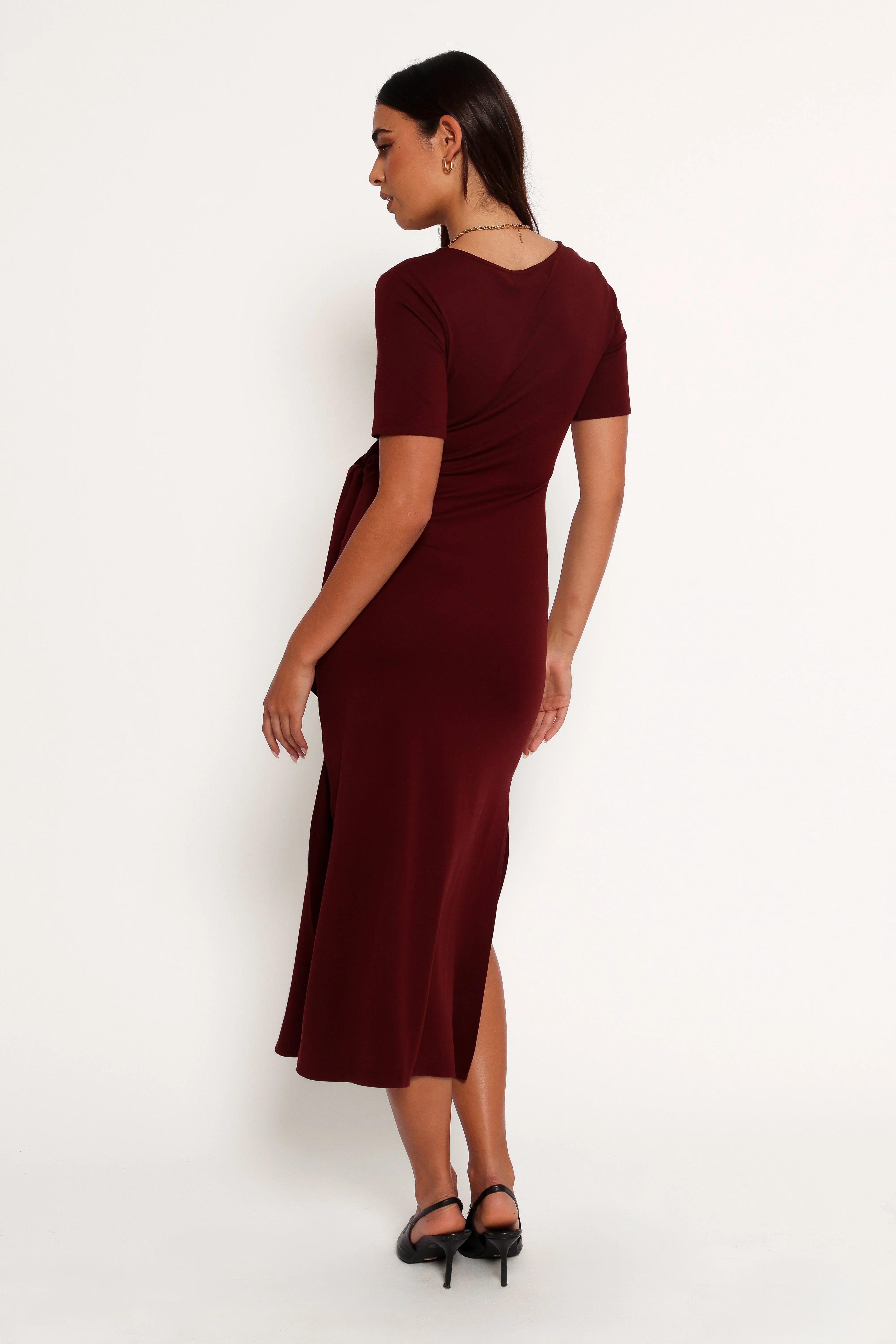 Robe midi Asha - Bordeaux