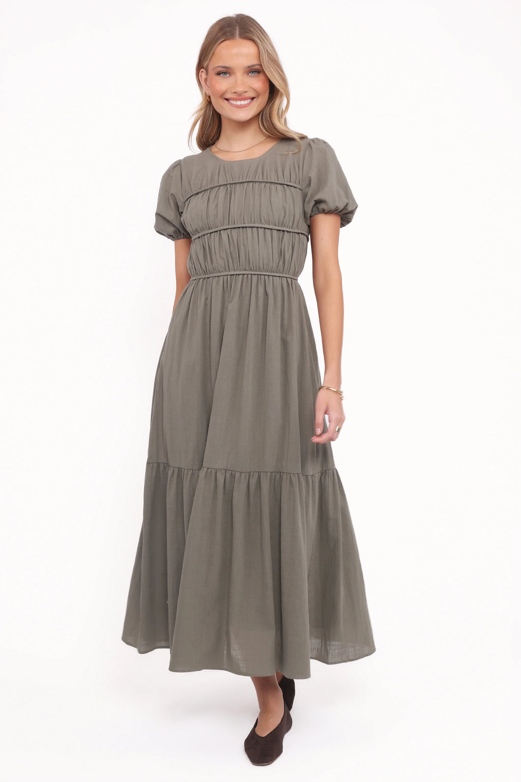 Robe longue Deloria – Olive
