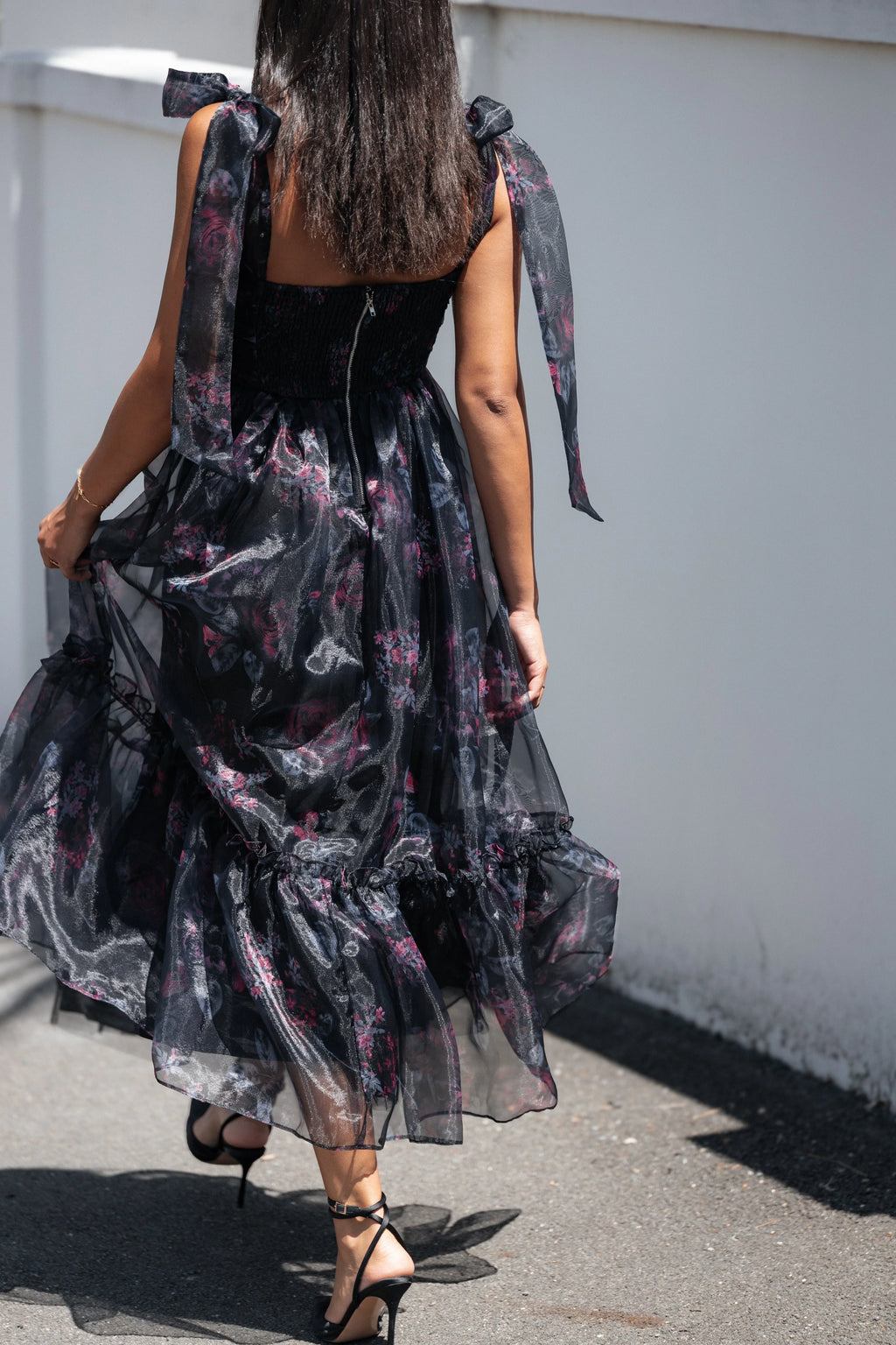 Robe midi Floret – Imprimé floral foncé