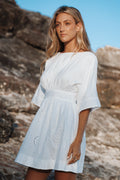 Robe Courte Camila Dos Ouvert - Blanc
