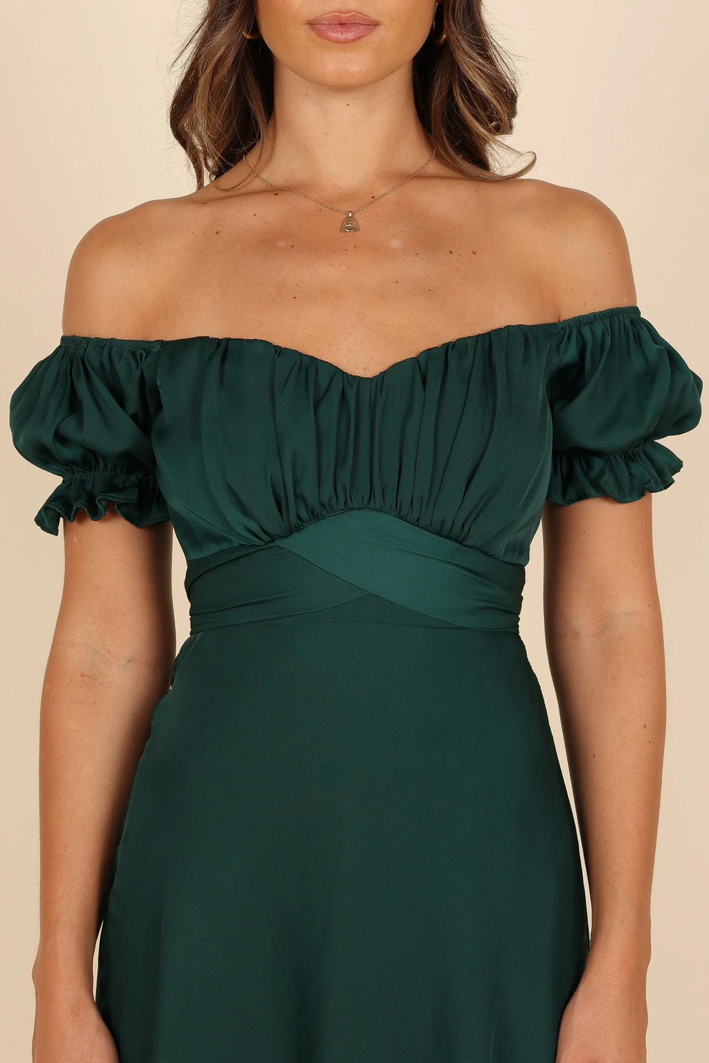 Robe Midi Volants Mickenna Sweetheart - Émeraude