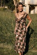 Robe midi Kamryn - Imprimé floral olive