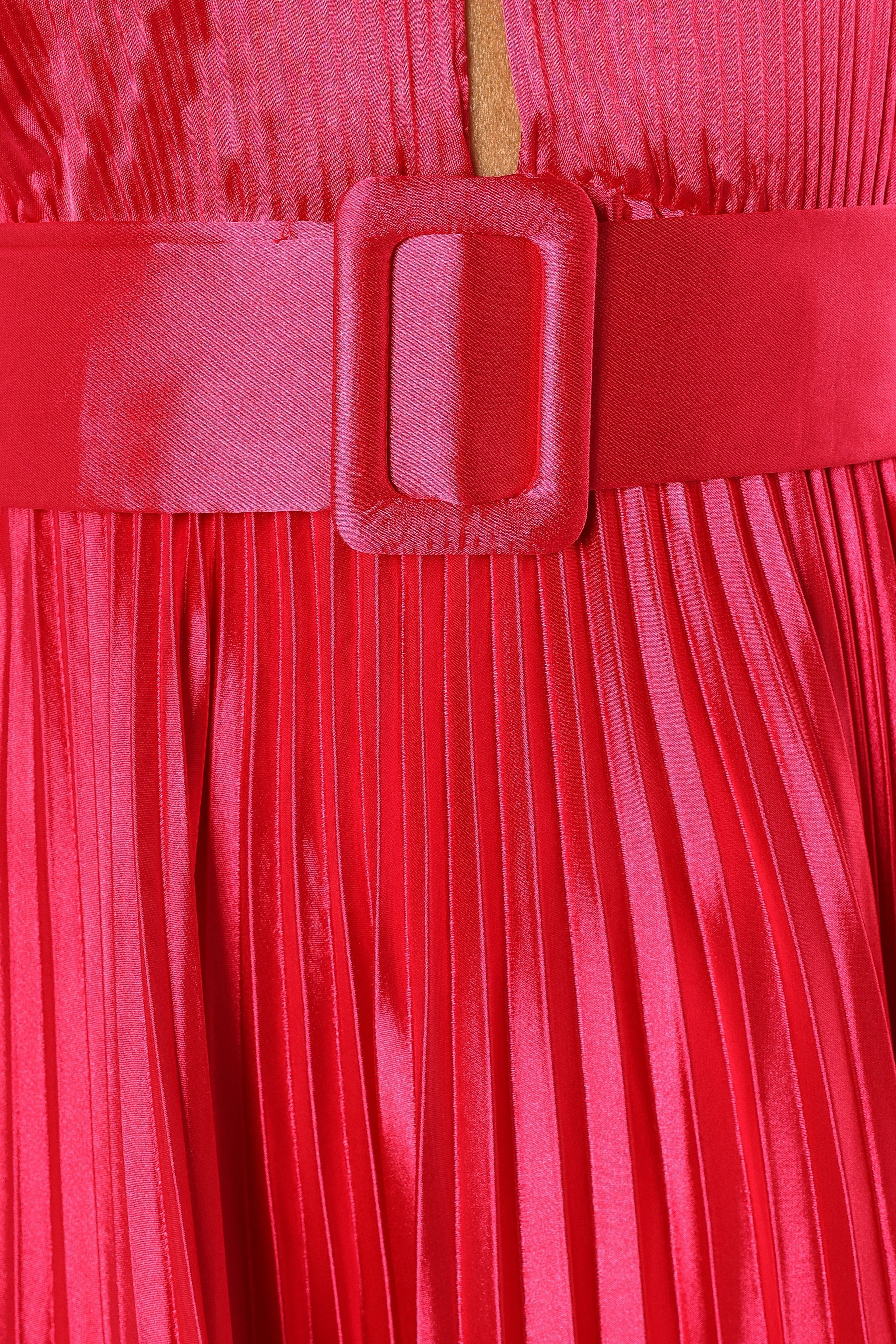 Robe longue dos nu Greta - Magenta