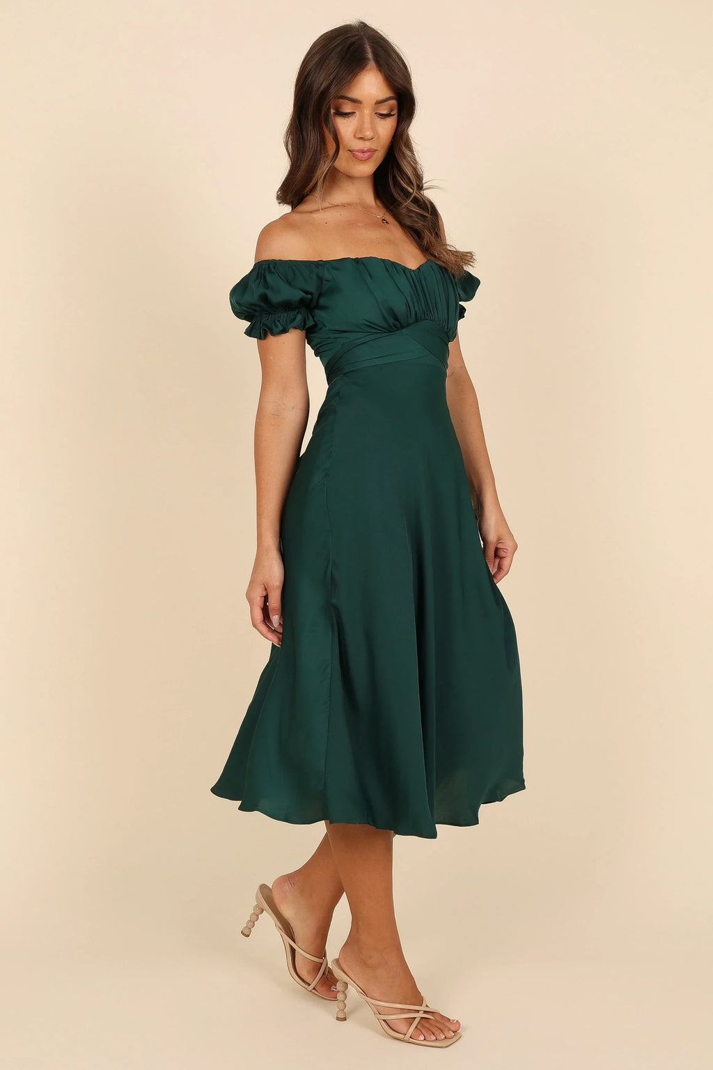 Robe Midi Volants Mickenna Sweetheart - Émeraude