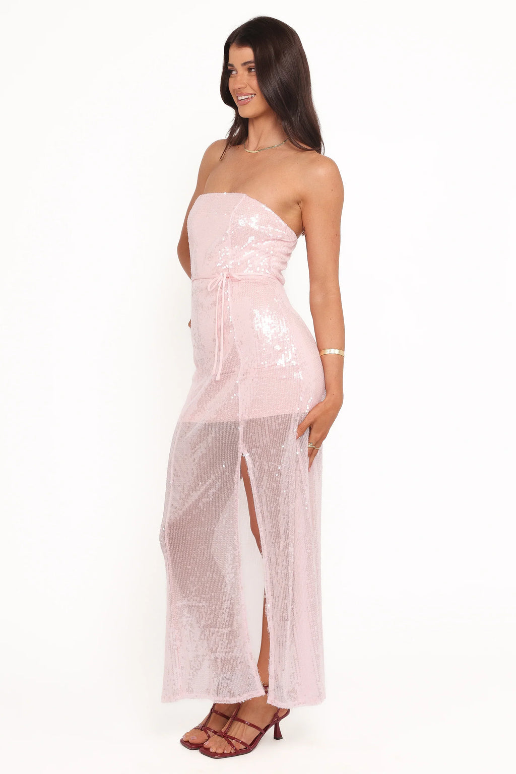 Liliane Maxi Dress - Pink Sequin
