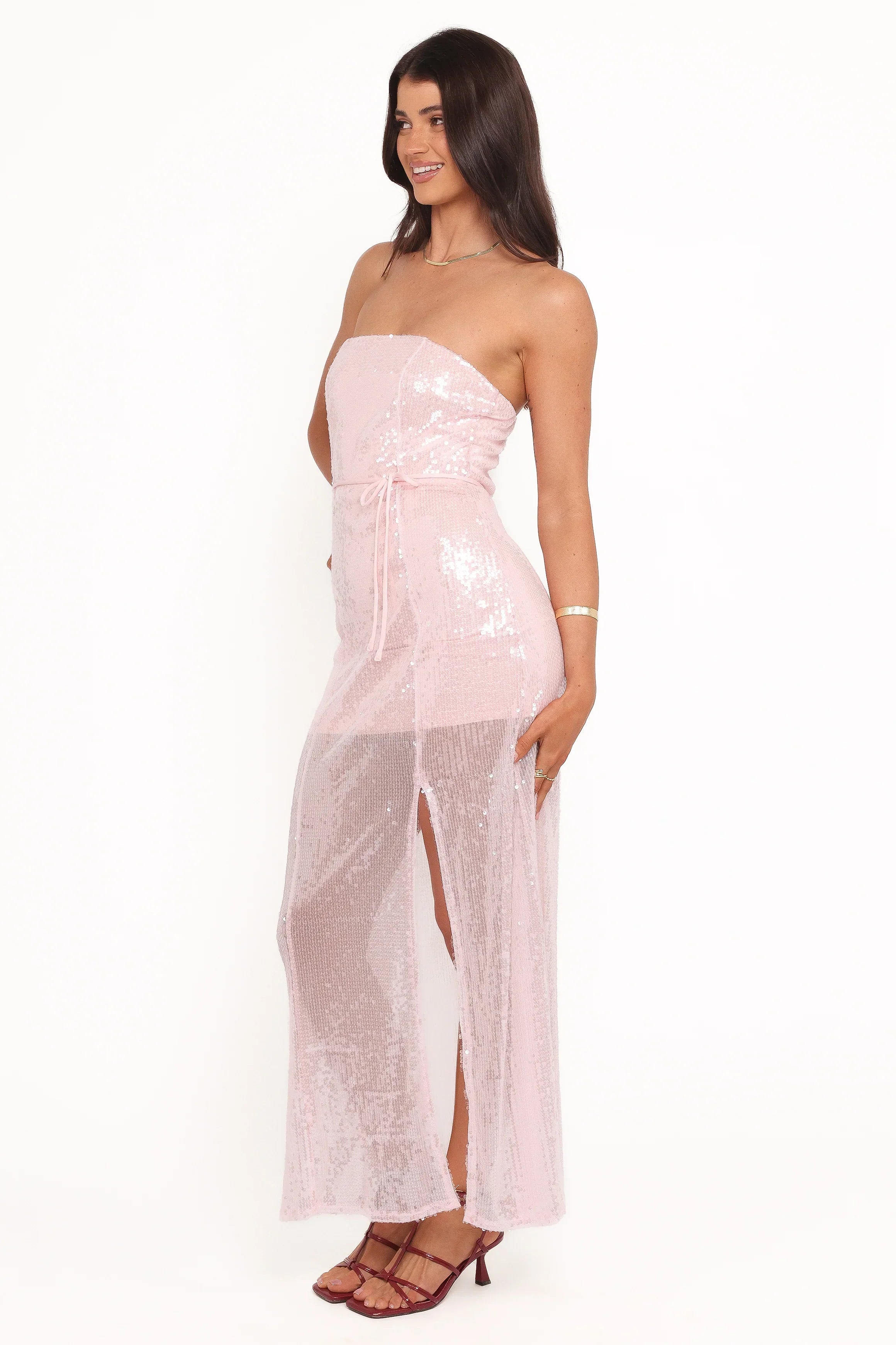 Liliane Maxi Dress - Pink Sequin