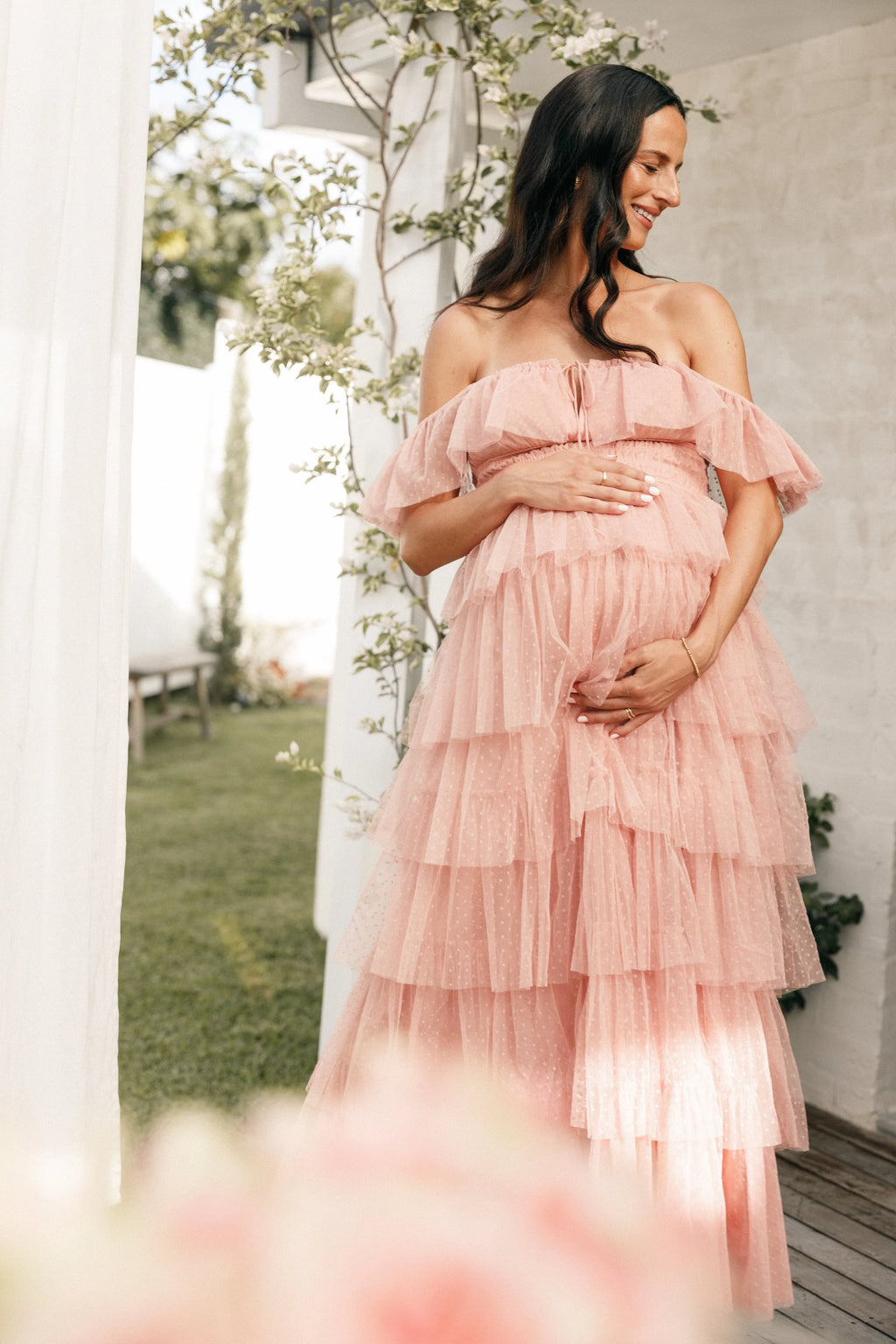 Robe longue Belle - Vieux rose