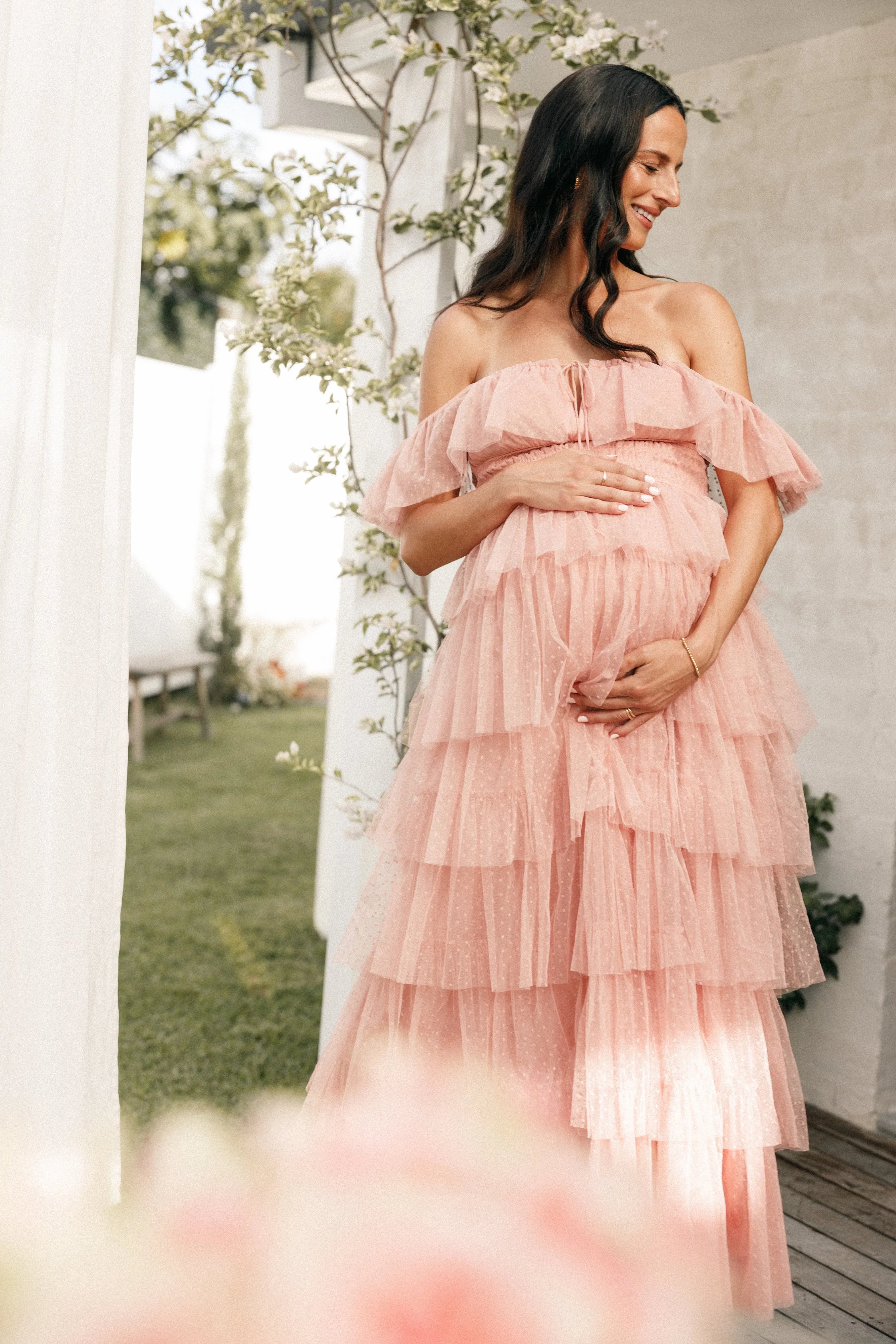 Robe longue Belle - Vieux rose