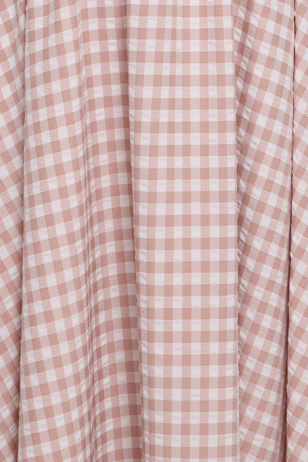 Siun Short Sleeve Midi Dress - Brown Gingham