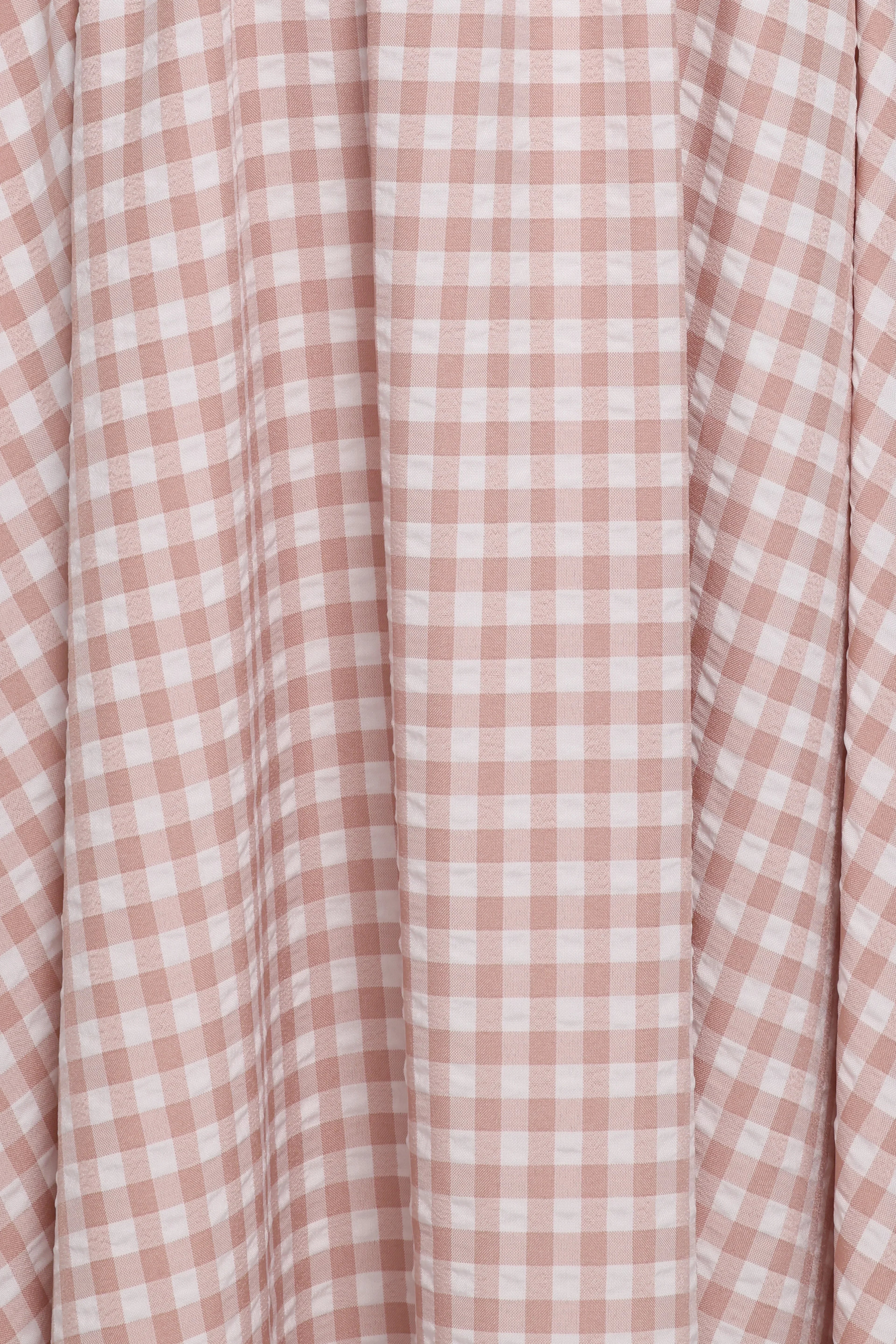 Siun Short Sleeve Midi Dress - Brown Gingham