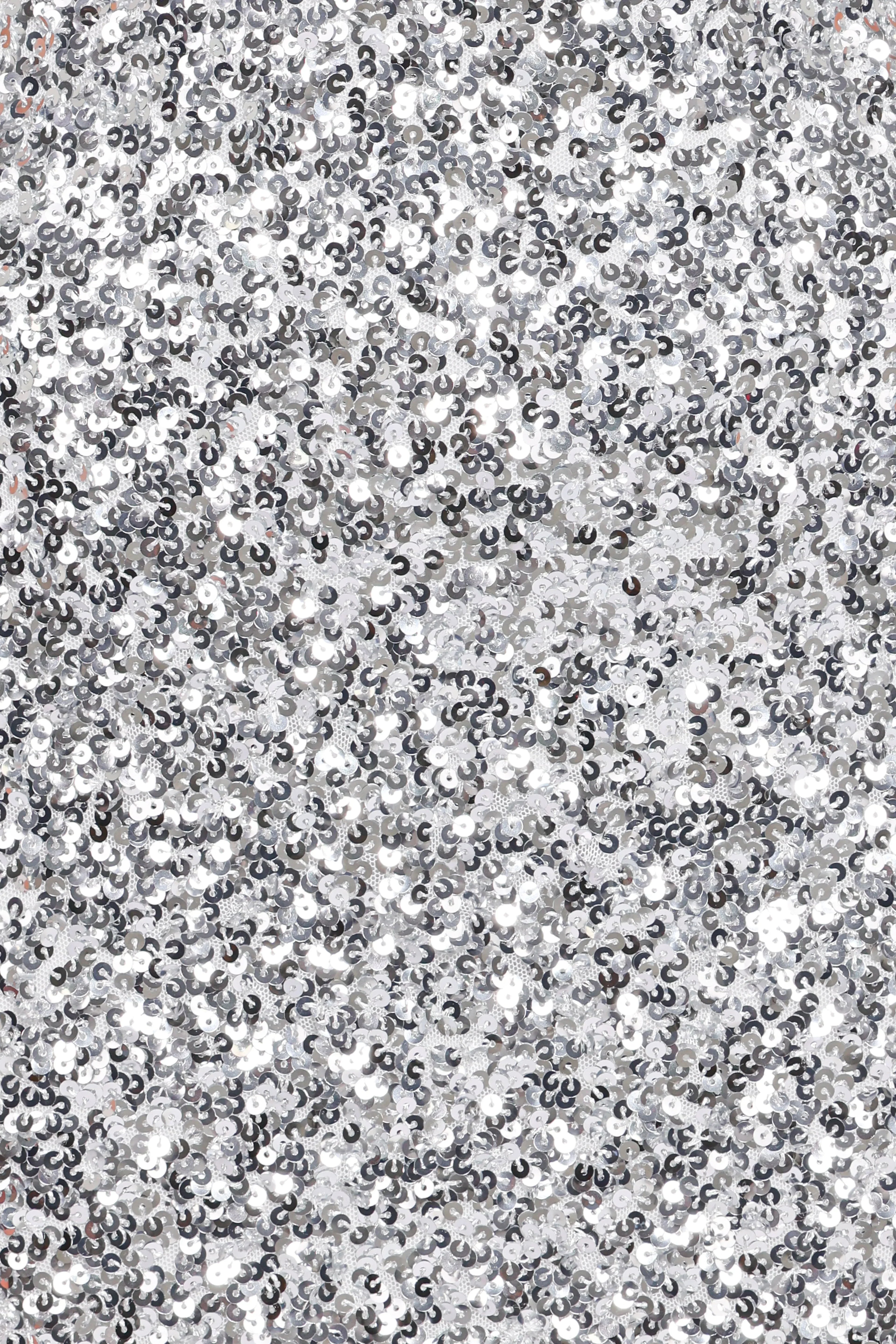 Tory Off Shoulder Sequin Mini Dress - Silver