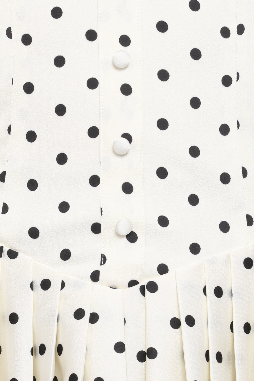 Mini-robe Marlie à épaules dénudées - Crème à pois