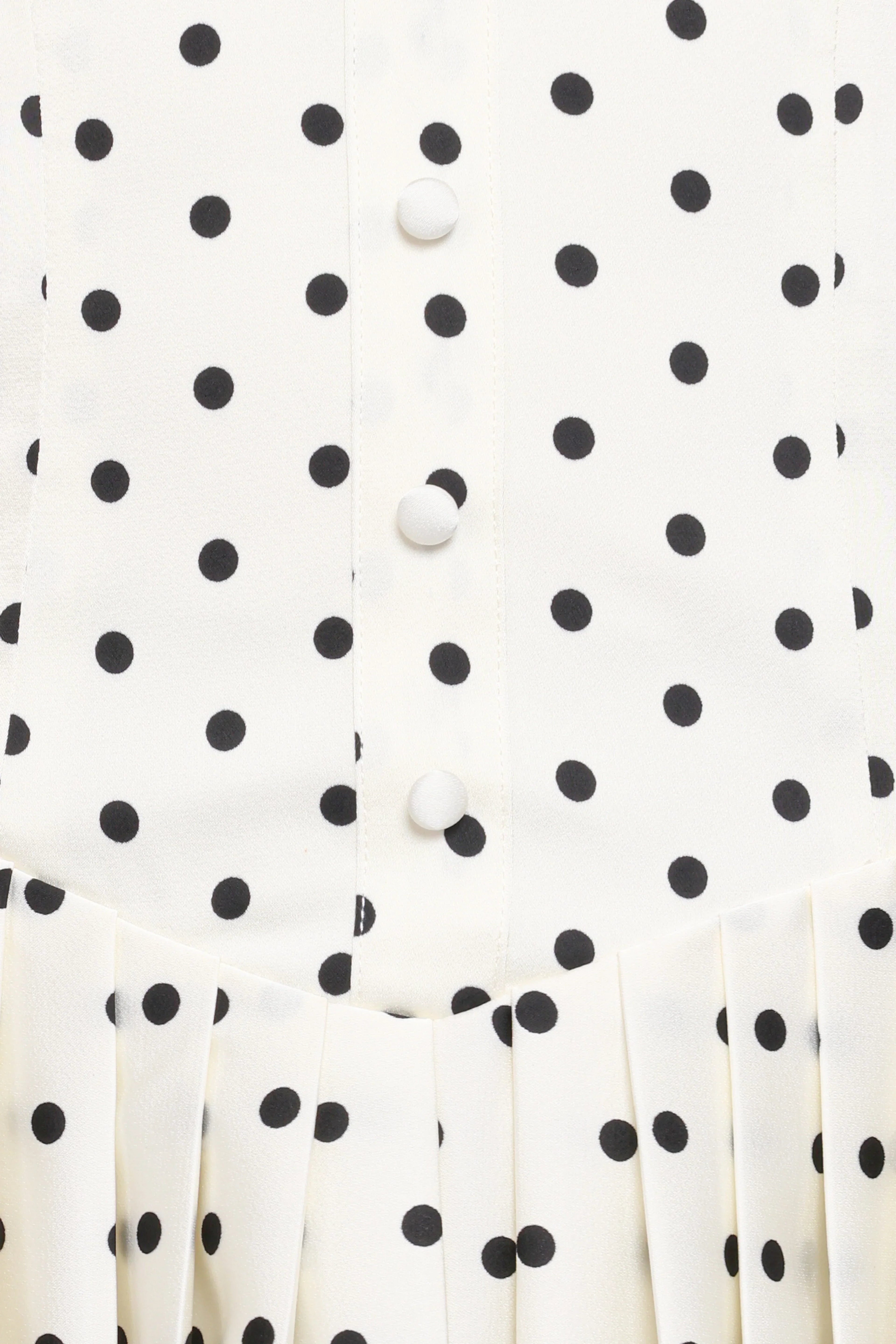 Mini-robe Marlie à épaules dénudées - Crème à pois