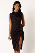 Dina Midi Dress - Black Coffee