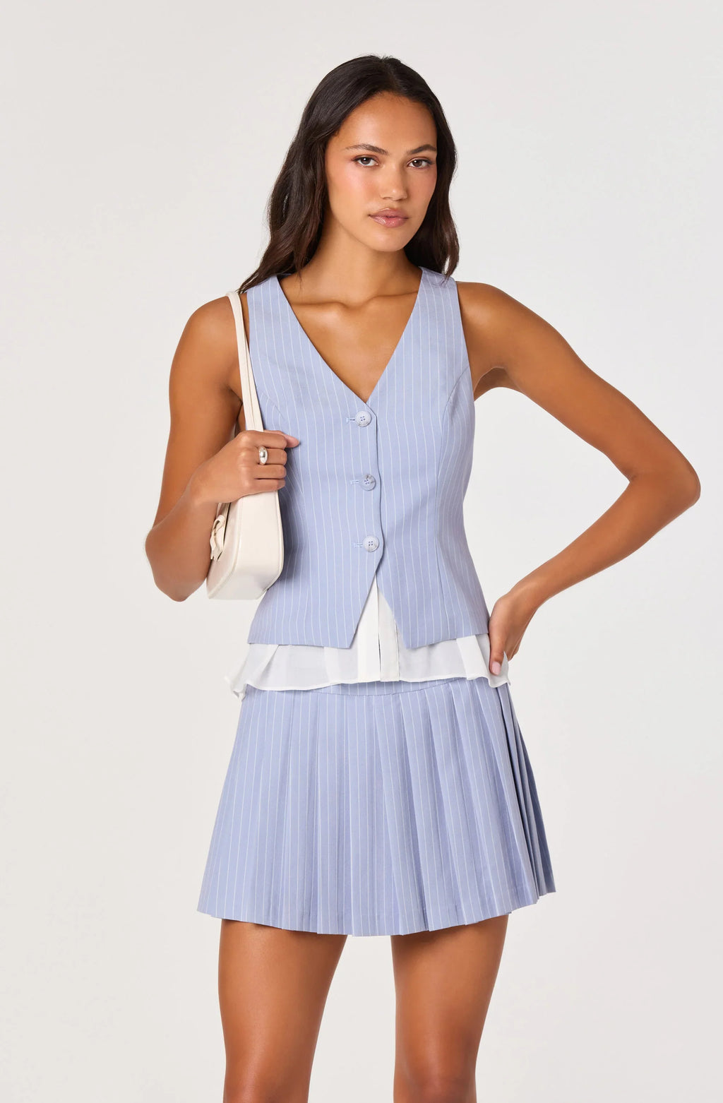 Hina Striped Pleated Skort