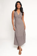 Robe Midi Queenie - Vichy Marron