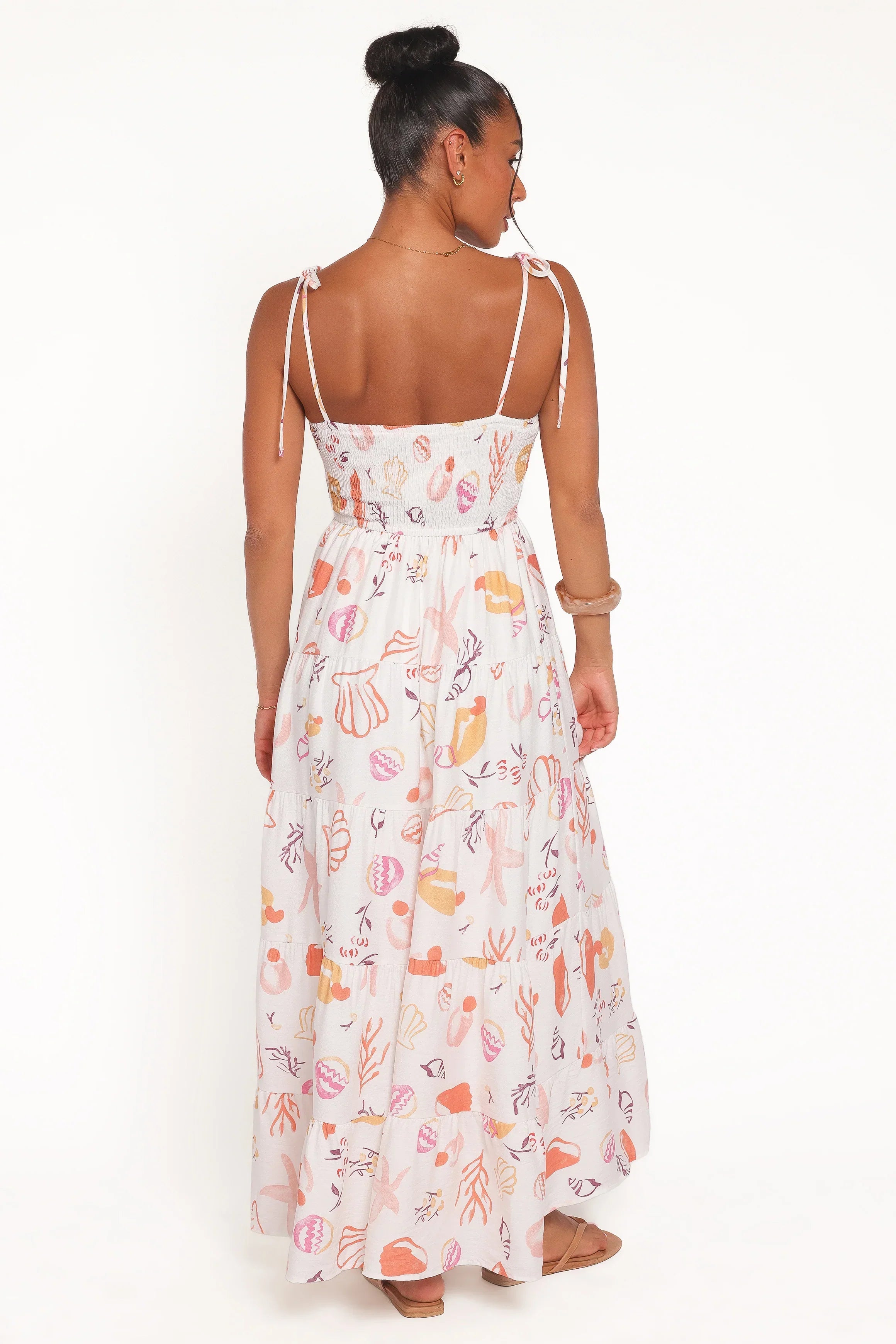 Bairbre Maxi Dress - Pink Beach Print