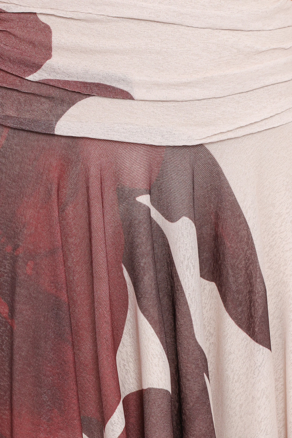 Robe Mi-Longue Doreen - Imprimé Floral Marron