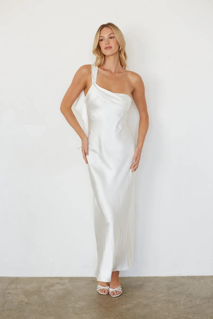 Sarahi Ruffle One Shoulder Maxi Dress