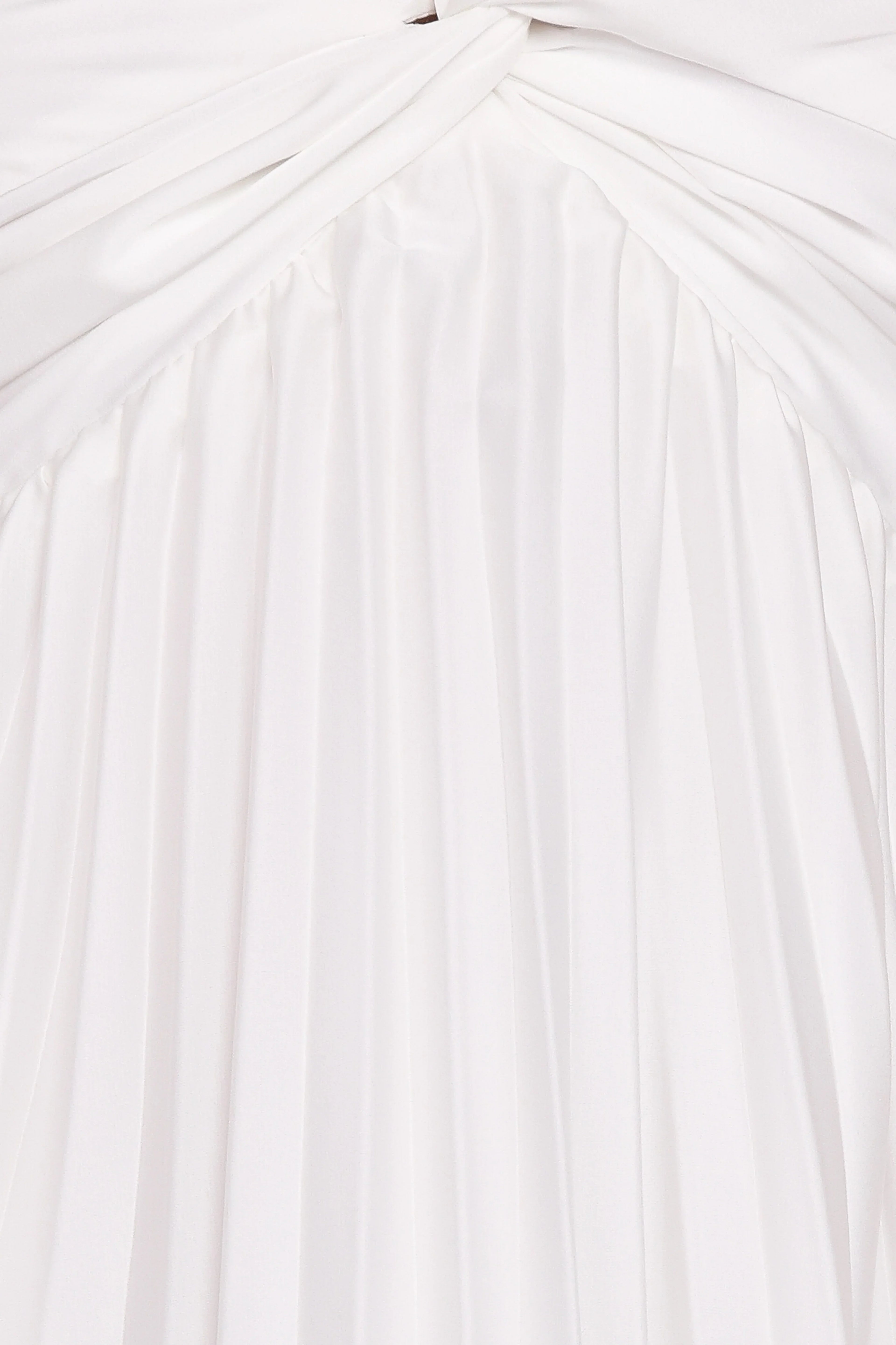 Nova Flutter Sleeve Midi Dress - White